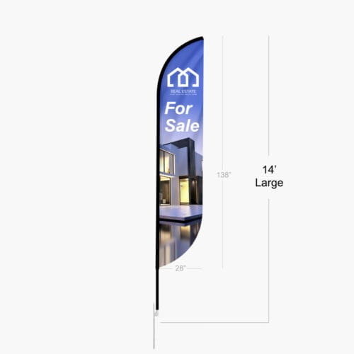 Large Feather Convex Event Flag
