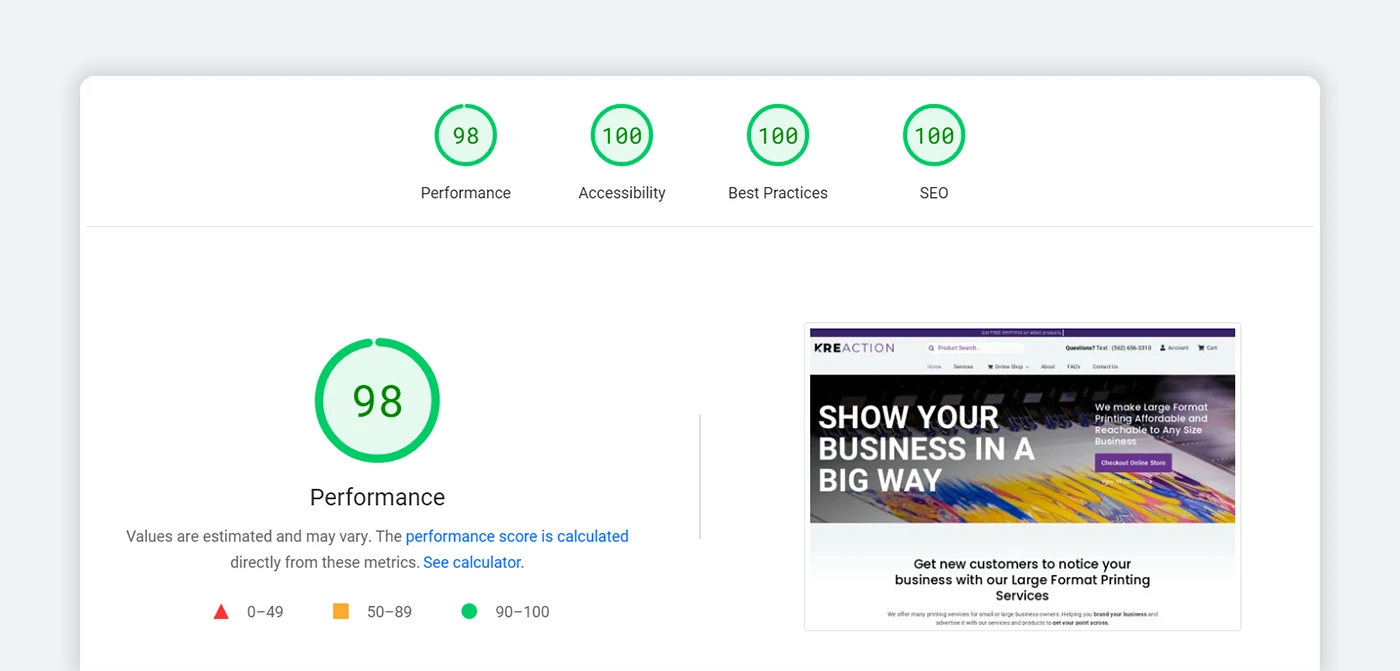 Kreaction Web Optimization Services