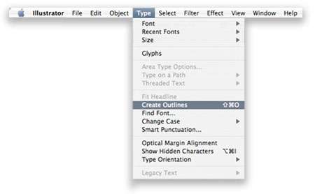 preparing files convert fonts into outlines Kreaction Designs and Printing